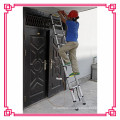 New design China supplier 3.8 m aluminium telescopic ladder with root top tent safety lock